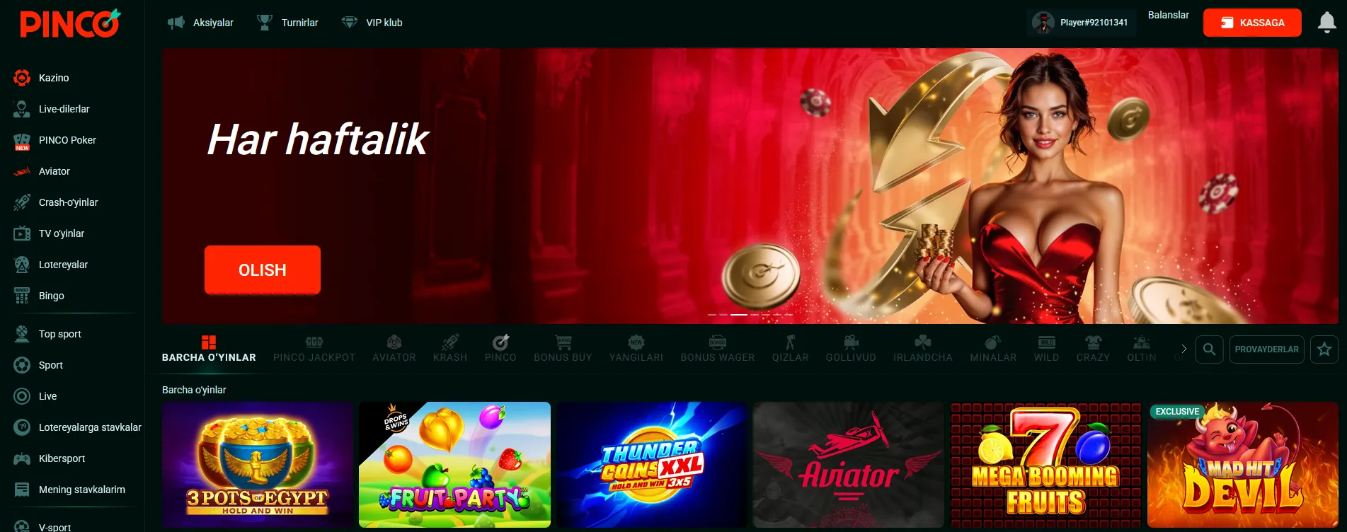 Pinco rasmiy sayti uz